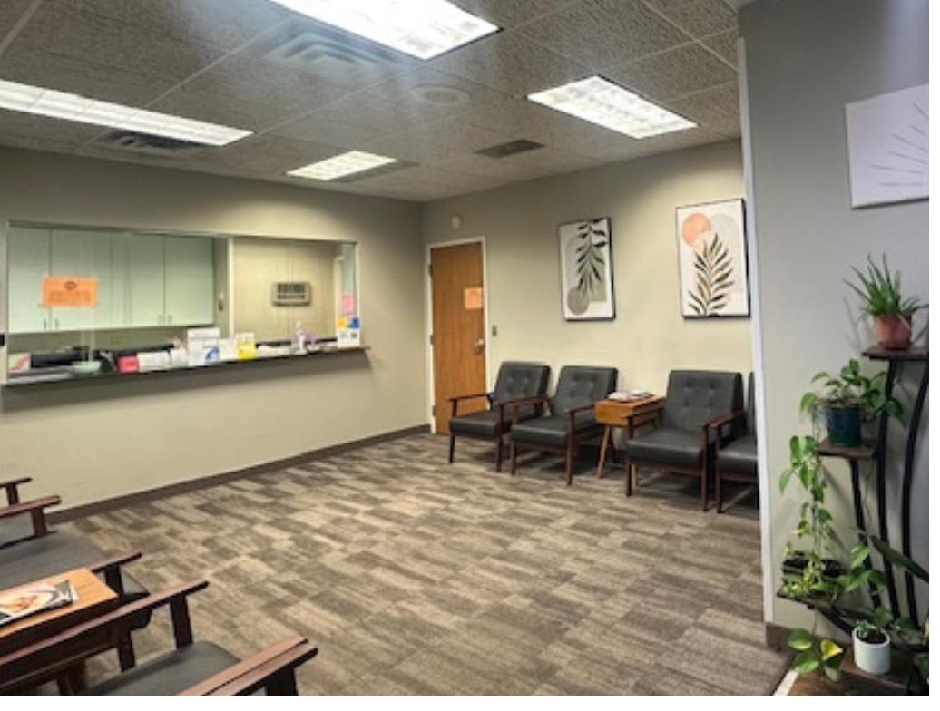Front desk and lobby waiting area at Minnesota Mental Health Clinics Minneapolis