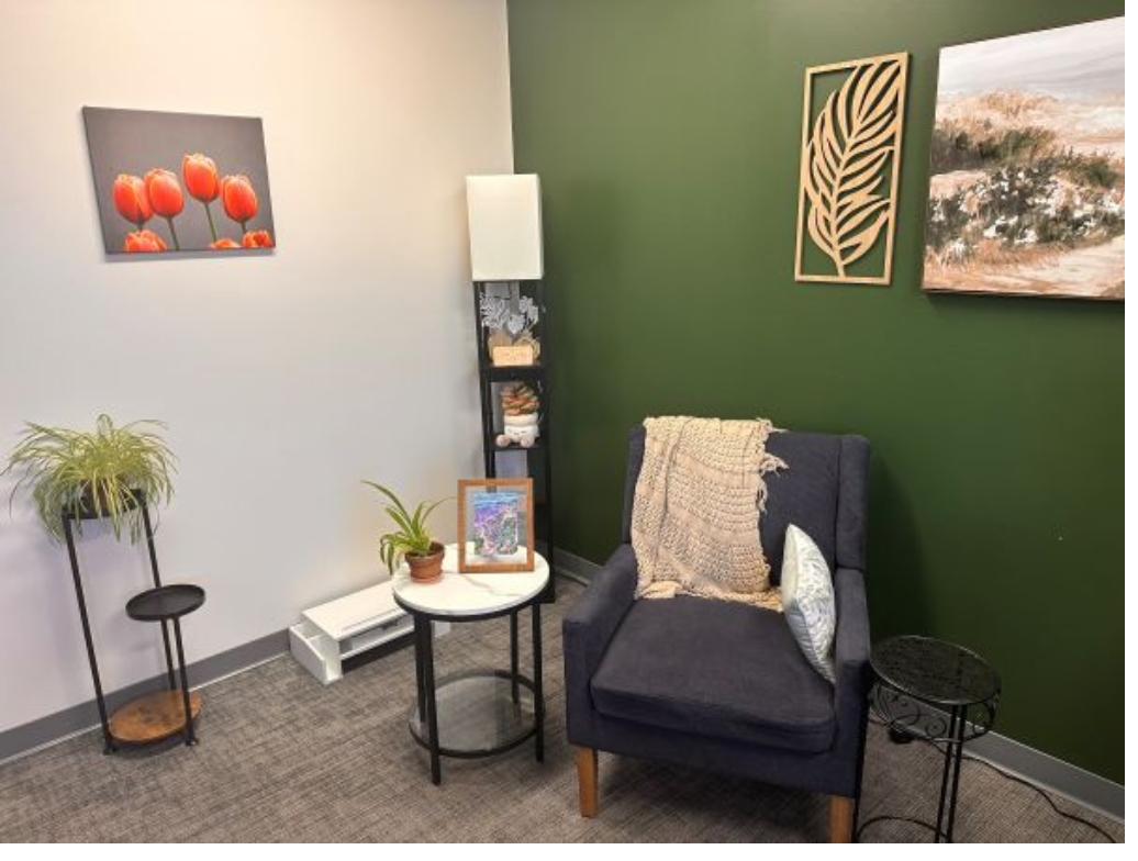 Private therapy office at Minnesota Mental Health Clinics Plymouth